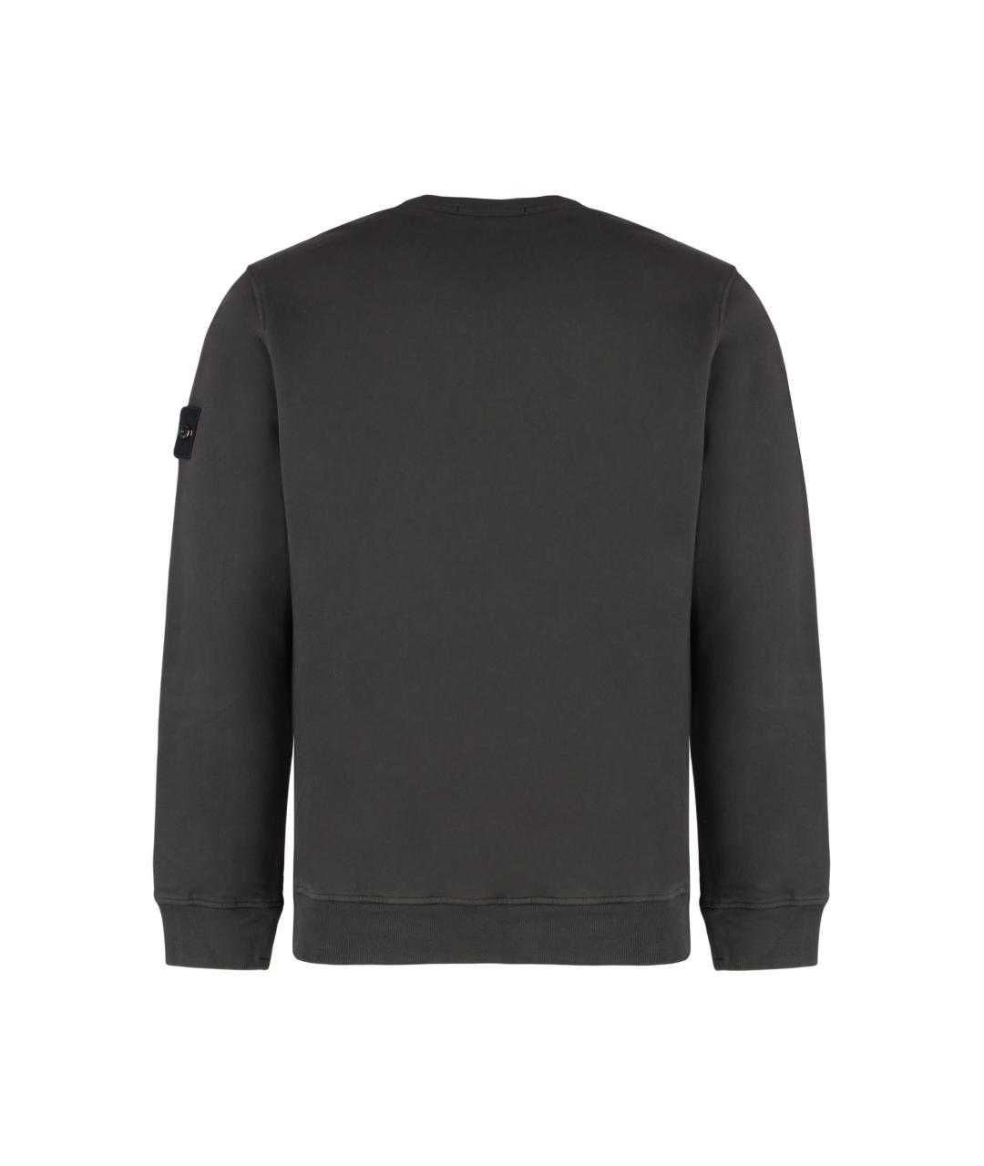 STONE ISLAND Серый хлопковый джемпер / свитер, фото 3