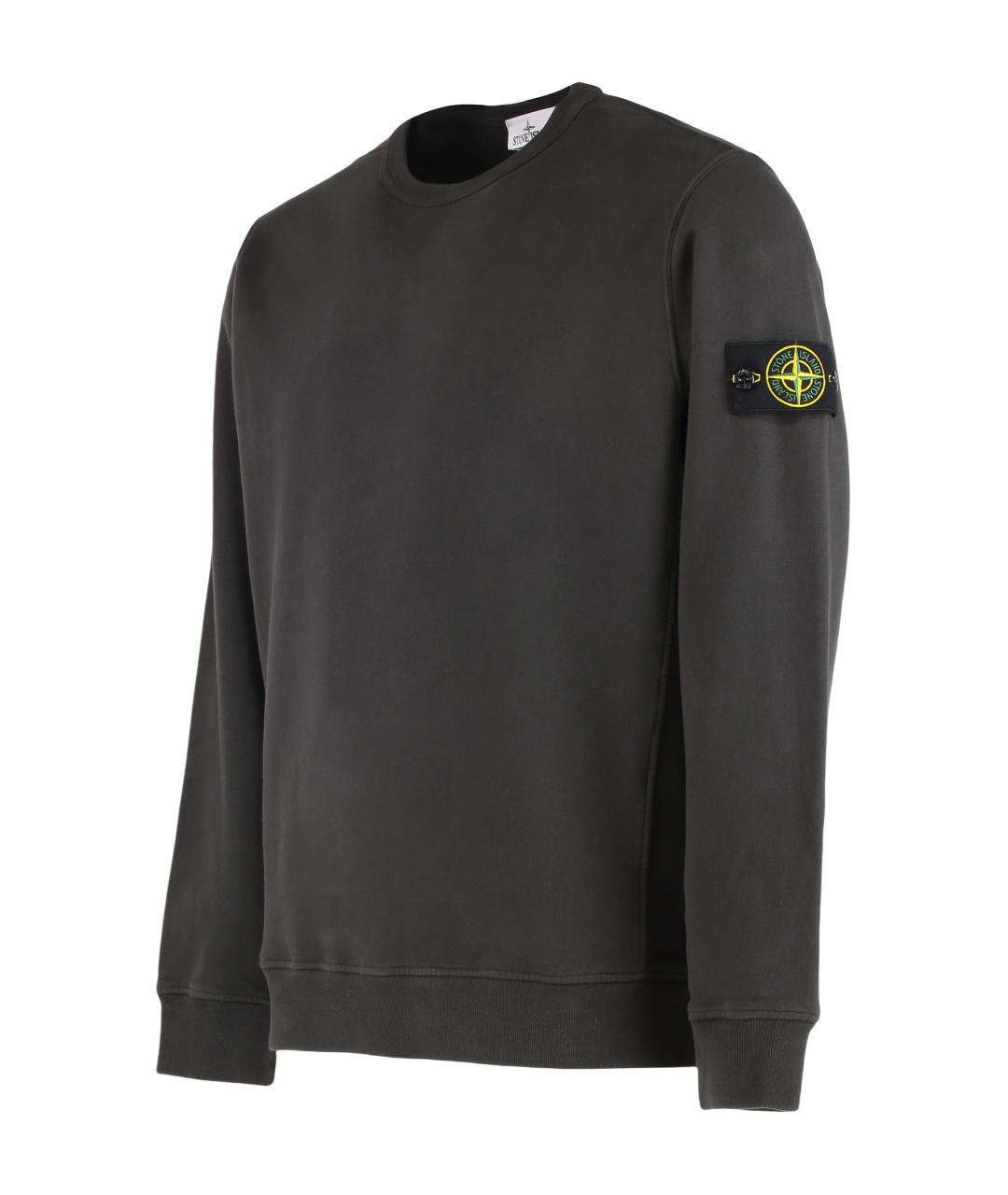 STONE ISLAND Серый хлопковый джемпер / свитер, фото 2