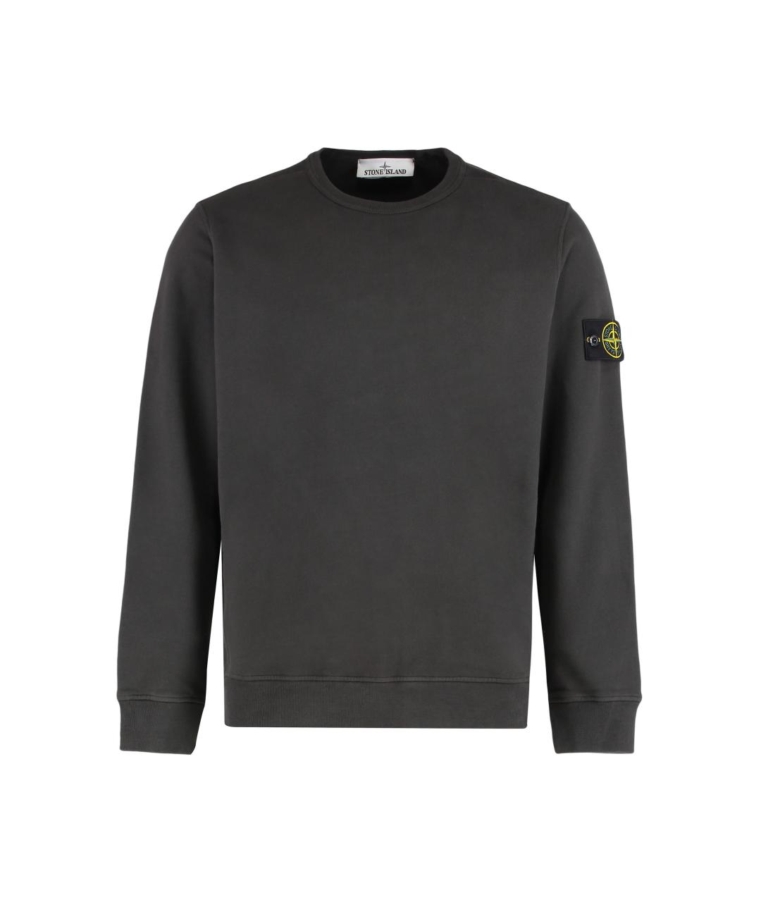 STONE ISLAND Серый хлопковый джемпер / свитер, фото 1