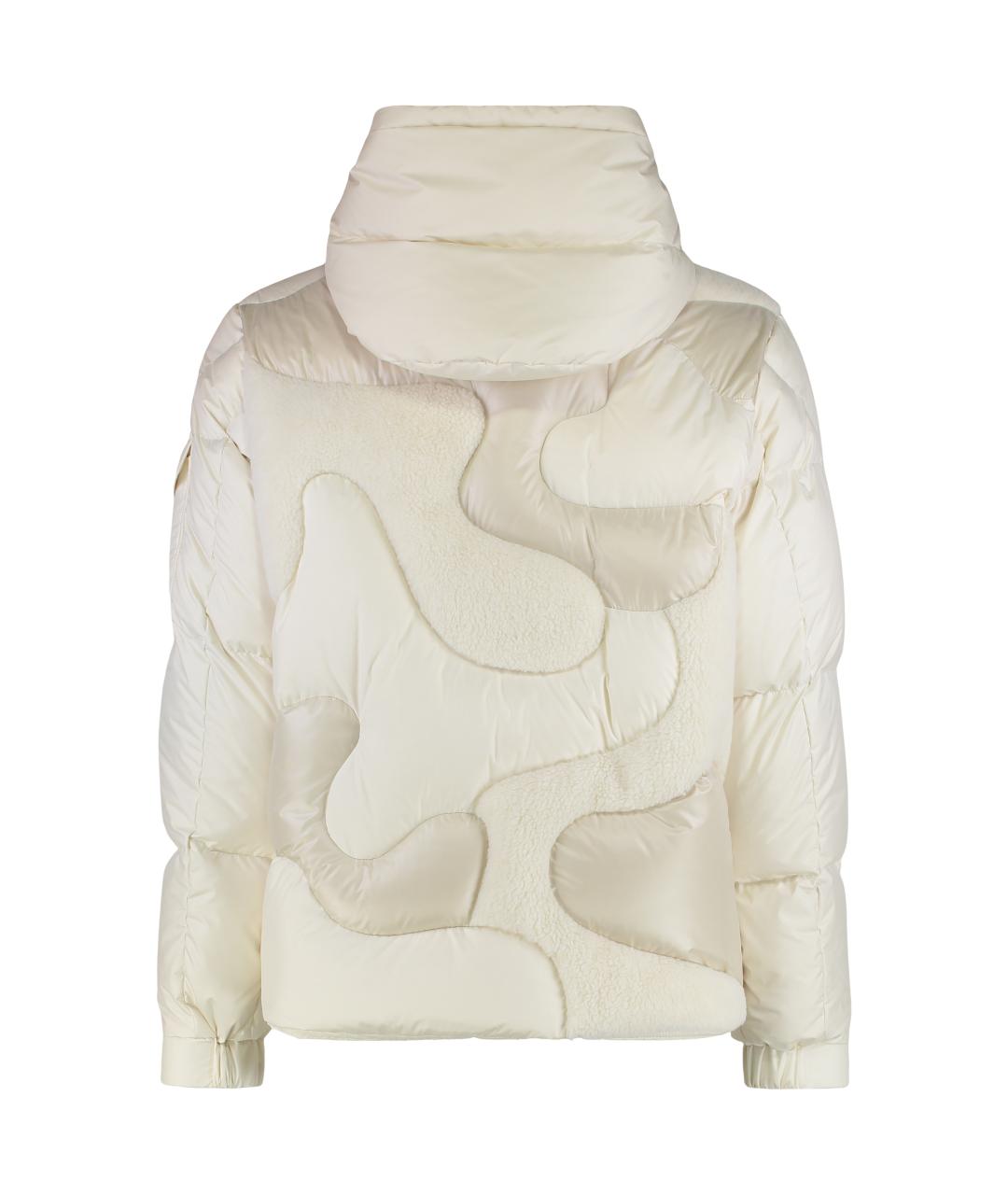 MONCLER Белый полиэстеровый пуховик, фото 2