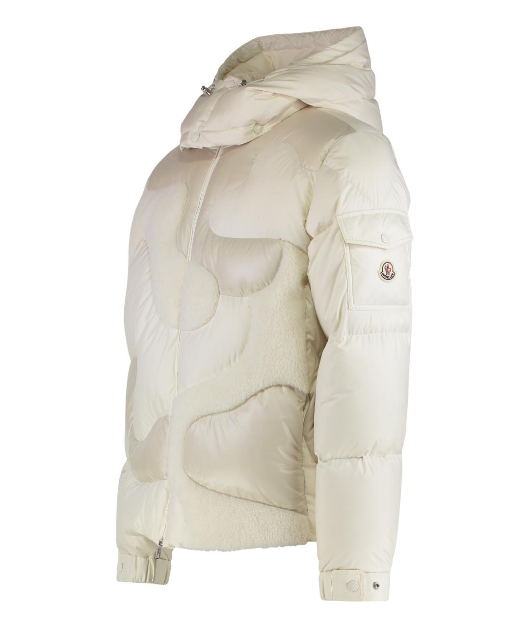 MONCLER Белый полиэстеровый пуховик, фото 3