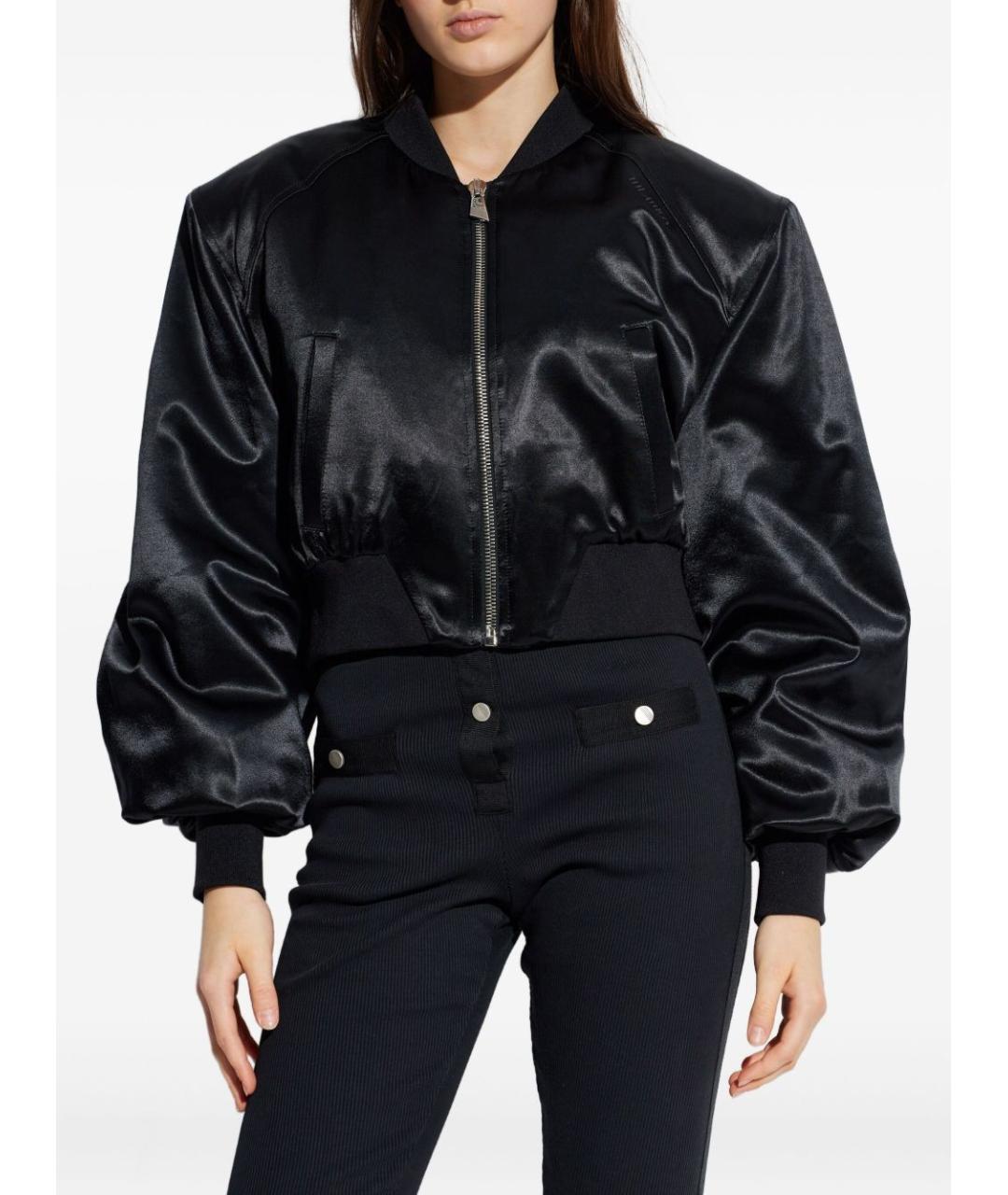 THE ATTICO Черная шелковая куртка, фото 4