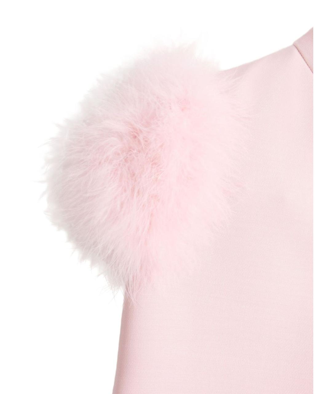 VALENTINO Розовое шерстяное повседневное платье, фото 3