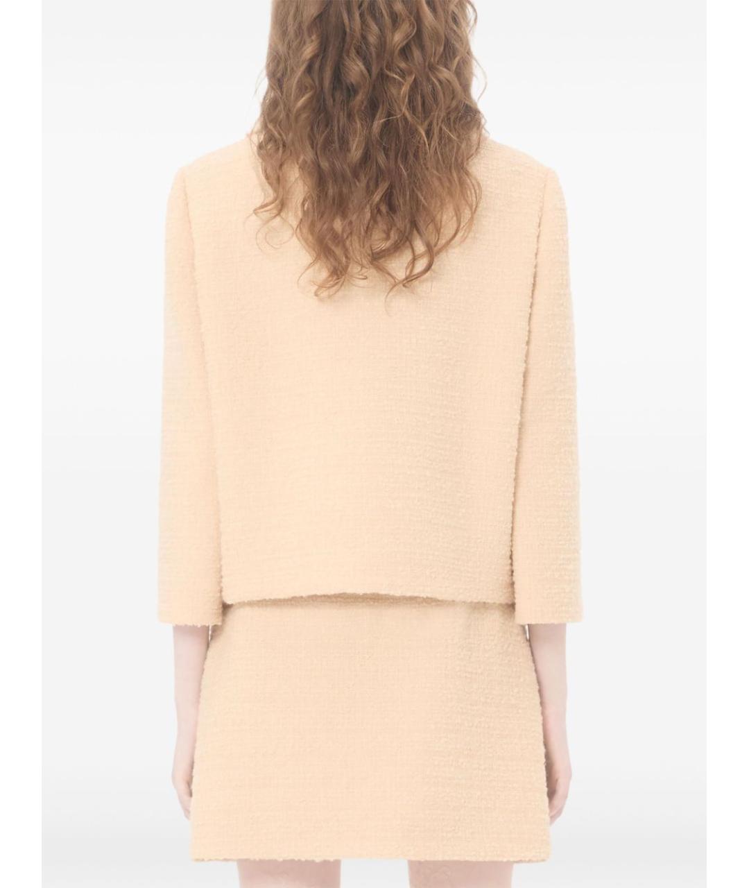 VALENTINO Бежевый шерстяной жакет/пиджак, фото 5
