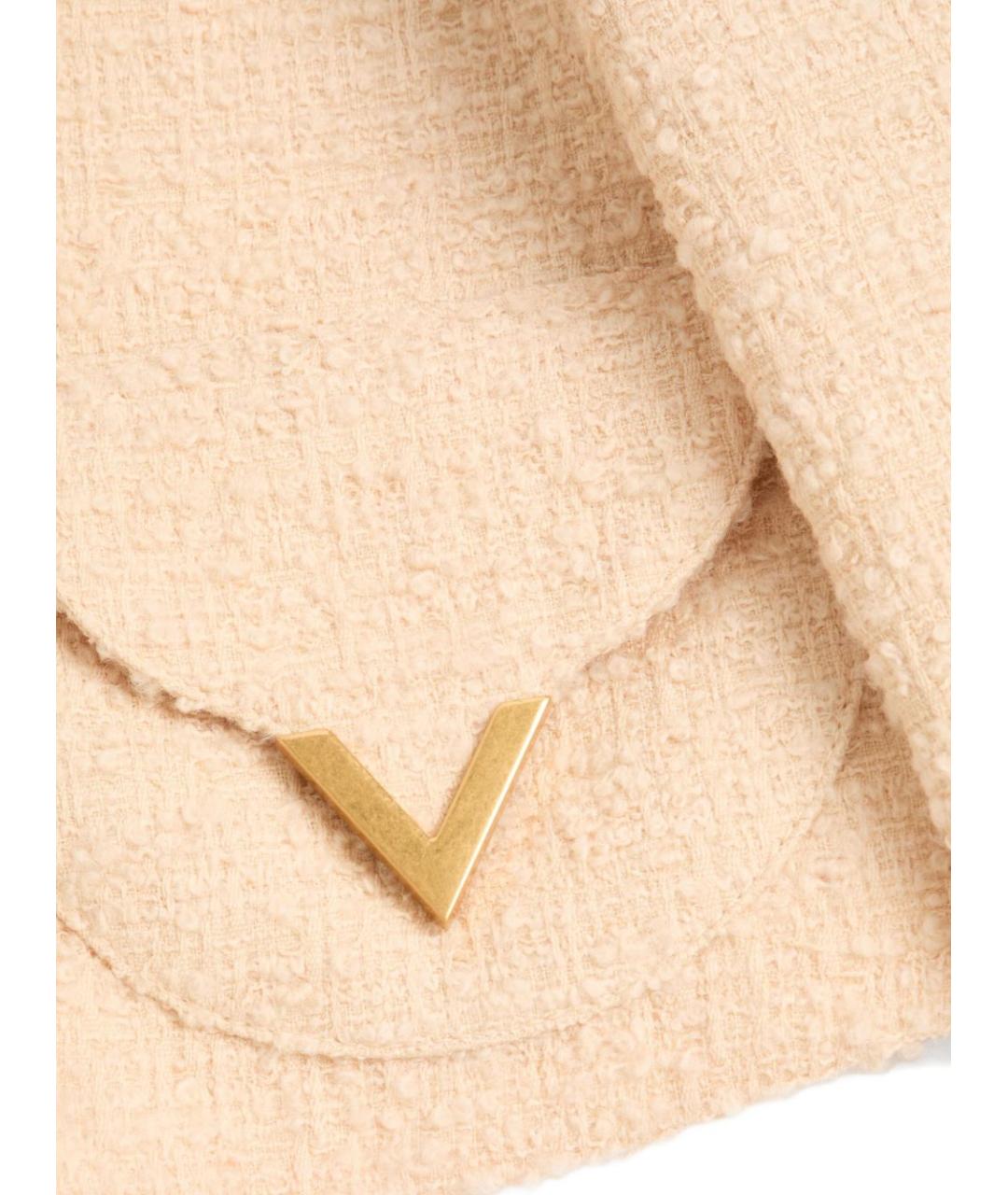 VALENTINO Бежевый шерстяной жакет/пиджак, фото 4