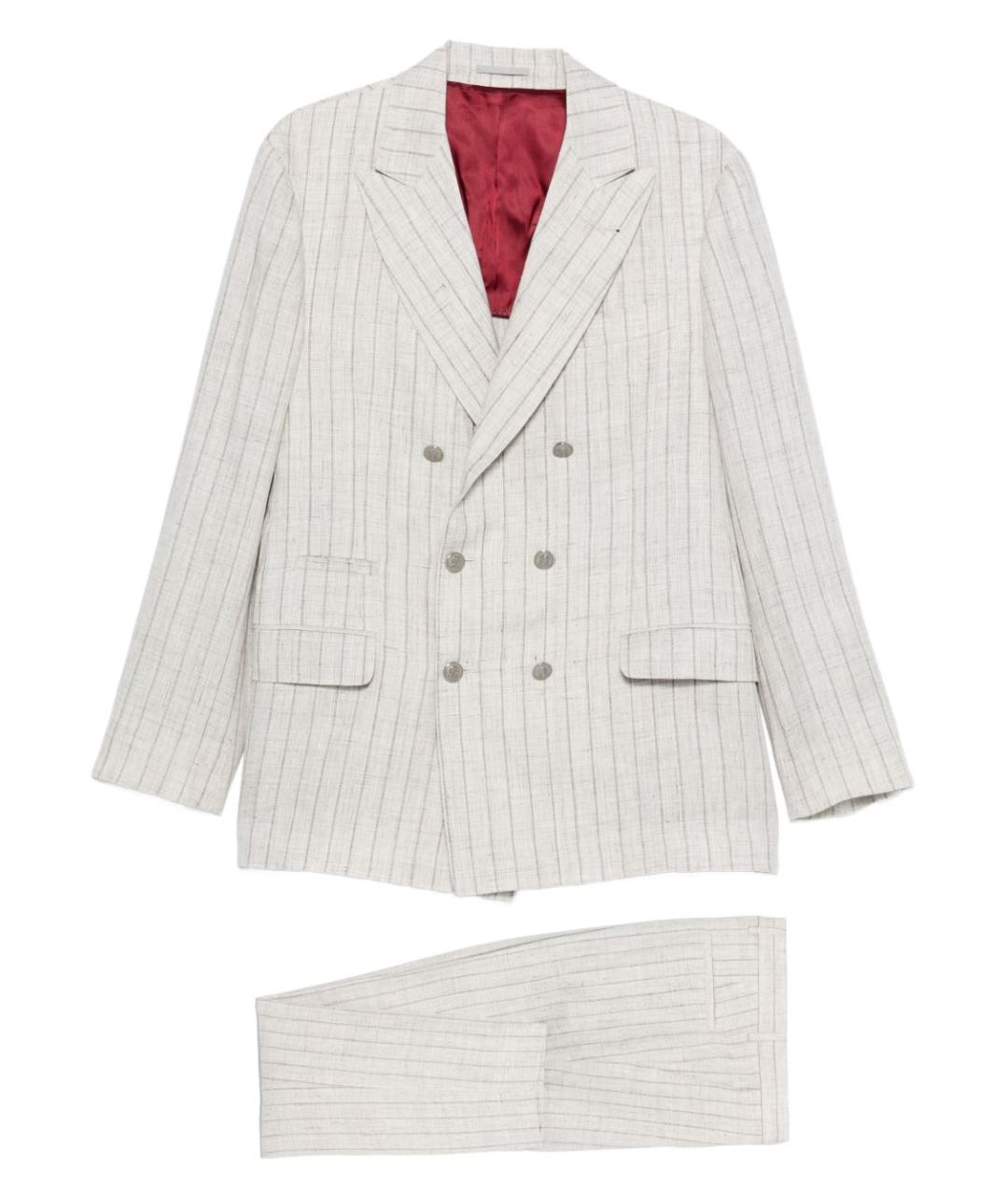 BRUNELLO CUCINELLI Бежевый классический костюм, фото 1