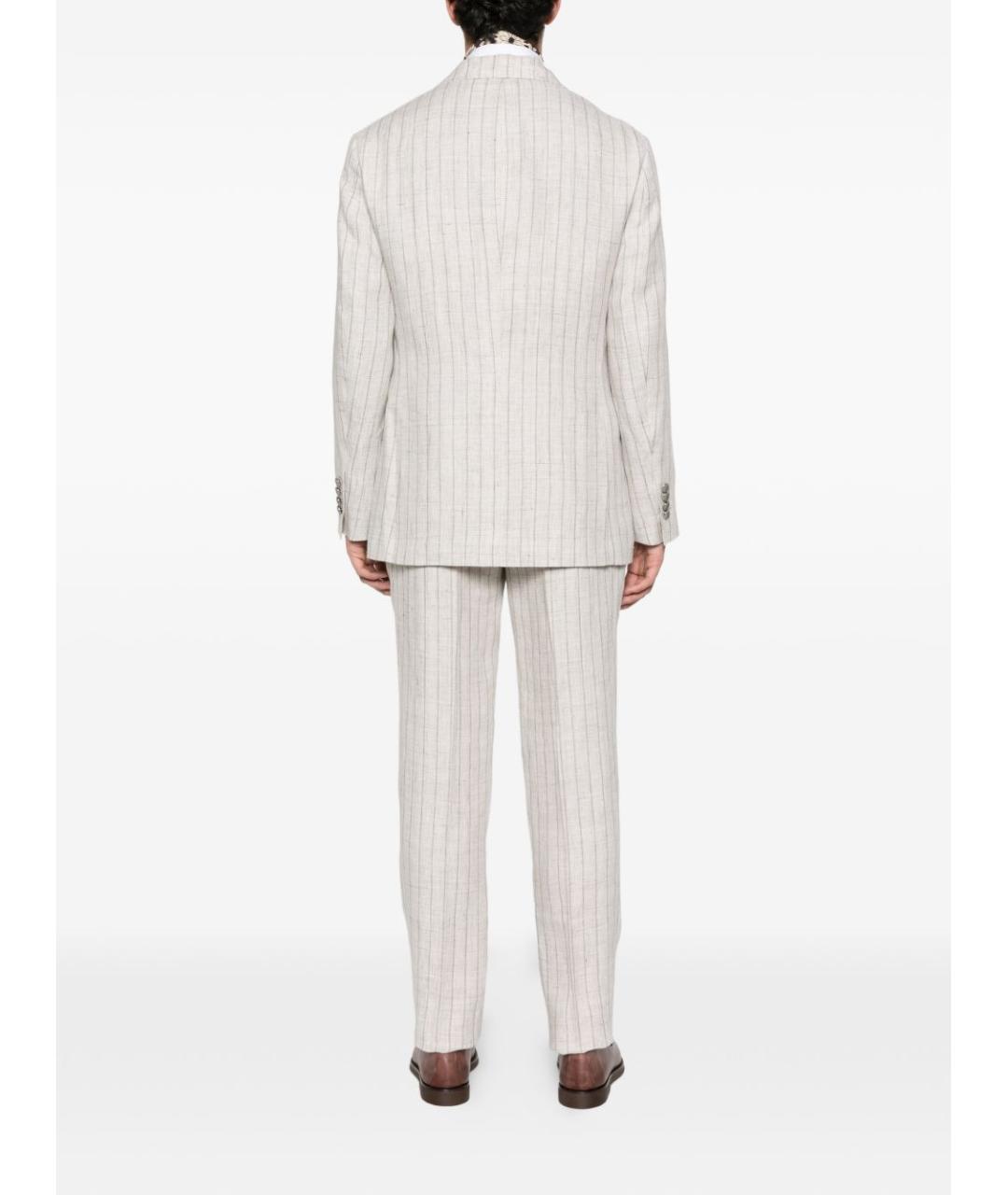 BRUNELLO CUCINELLI Бежевый классический костюм, фото 5