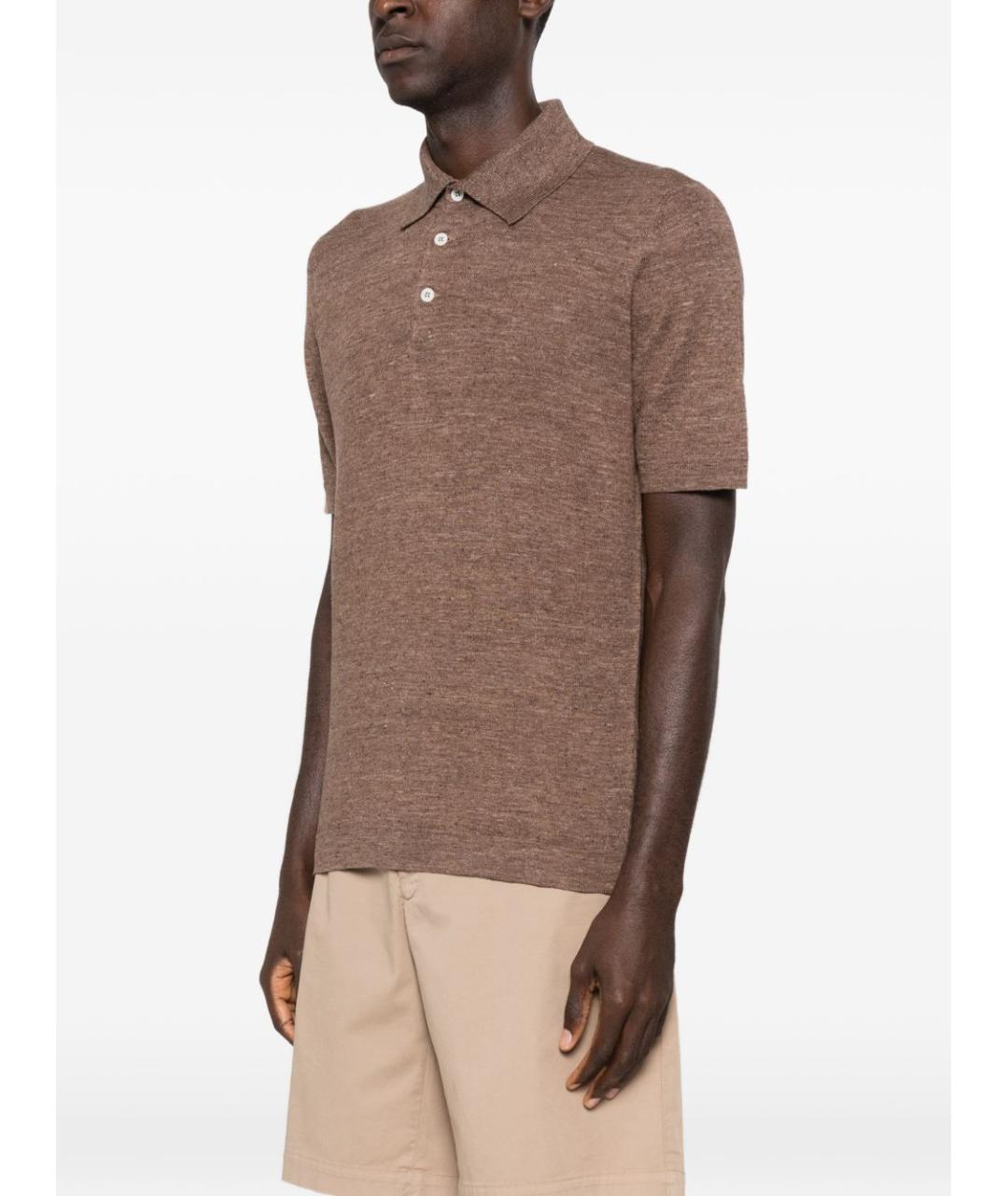 BRUNELLO CUCINELLI Бежевая хлопковая футболка, фото 4