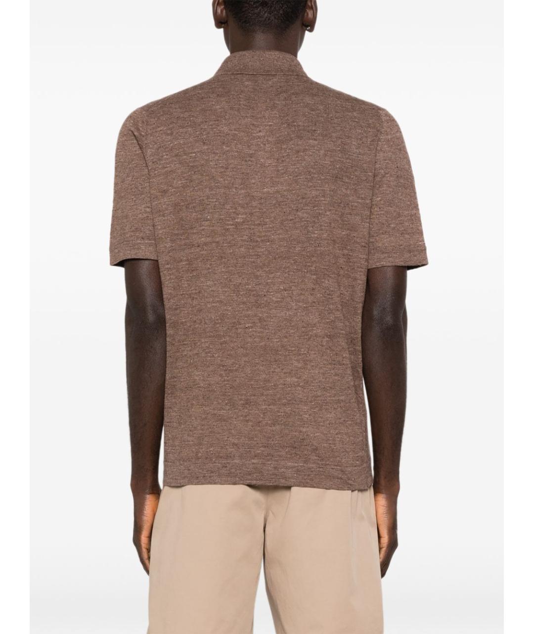 BRUNELLO CUCINELLI Бежевая хлопковая футболка, фото 5