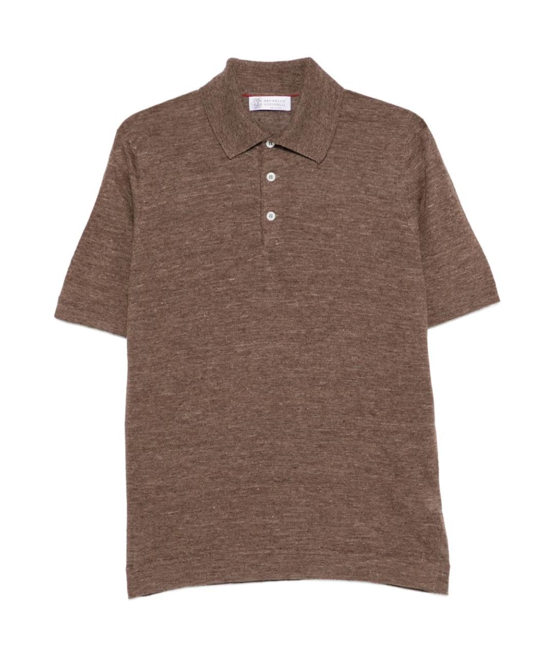 BRUNELLO CUCINELLI Бежевая хлопковая футболка, фото 1