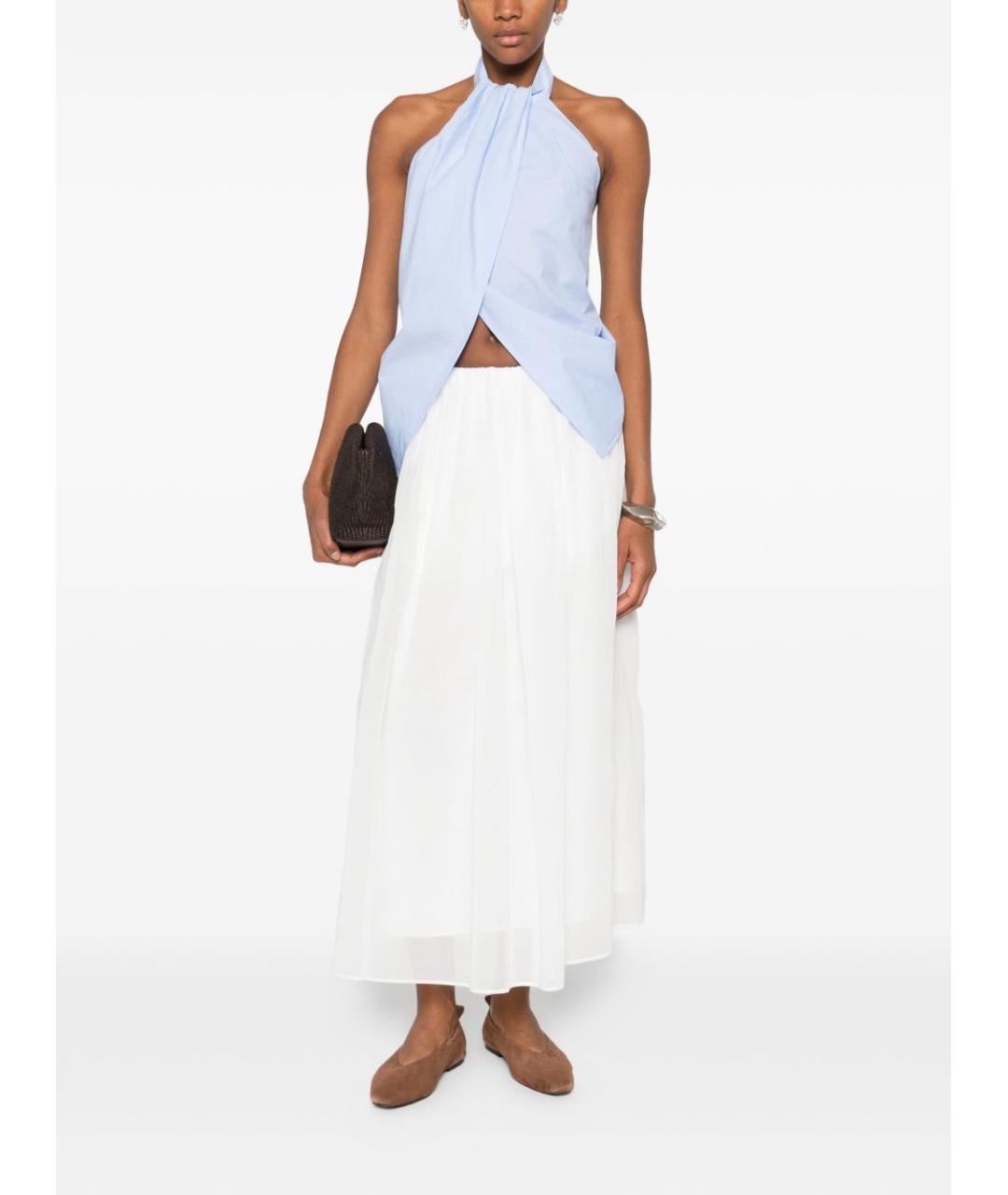 BRUNELLO CUCINELLI Белая хлопковая юбка макси, фото 2