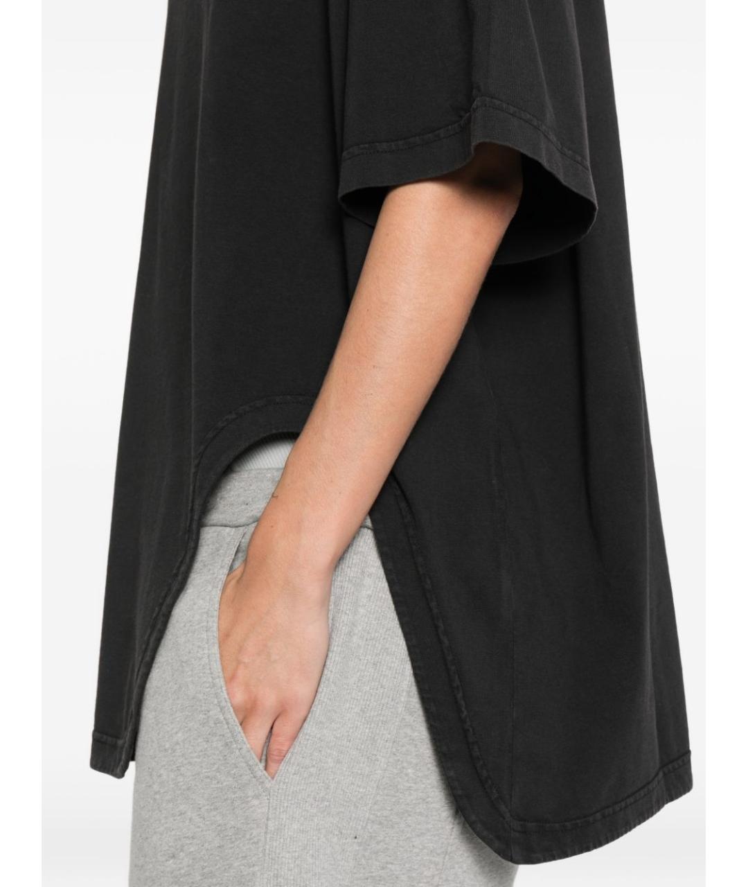 THE ATTICO Черная хлопковая футболка, фото 3