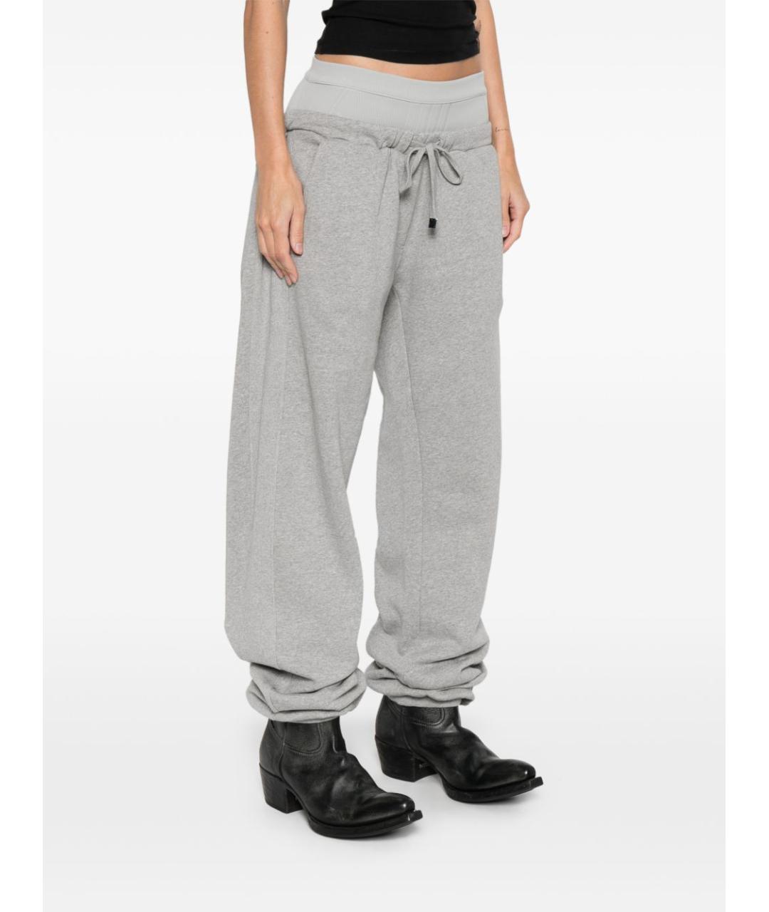 THE ATTICO Серые хлопковые спортивные брюки и шорты, фото 5