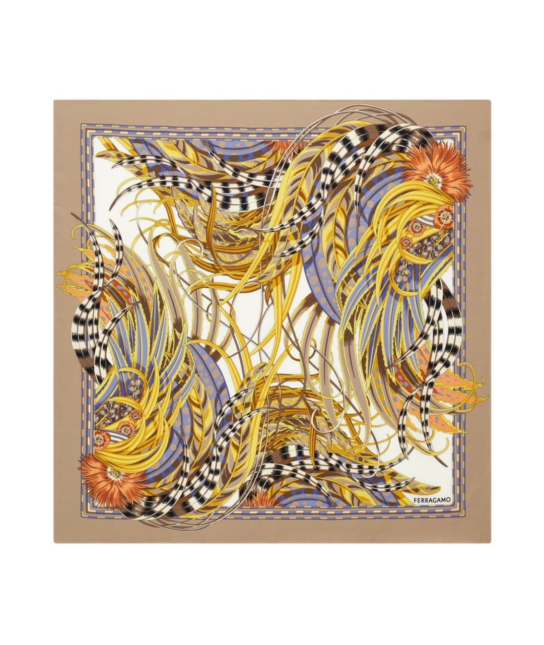 FERRAGAMO Мульти шелковый платок, фото 1