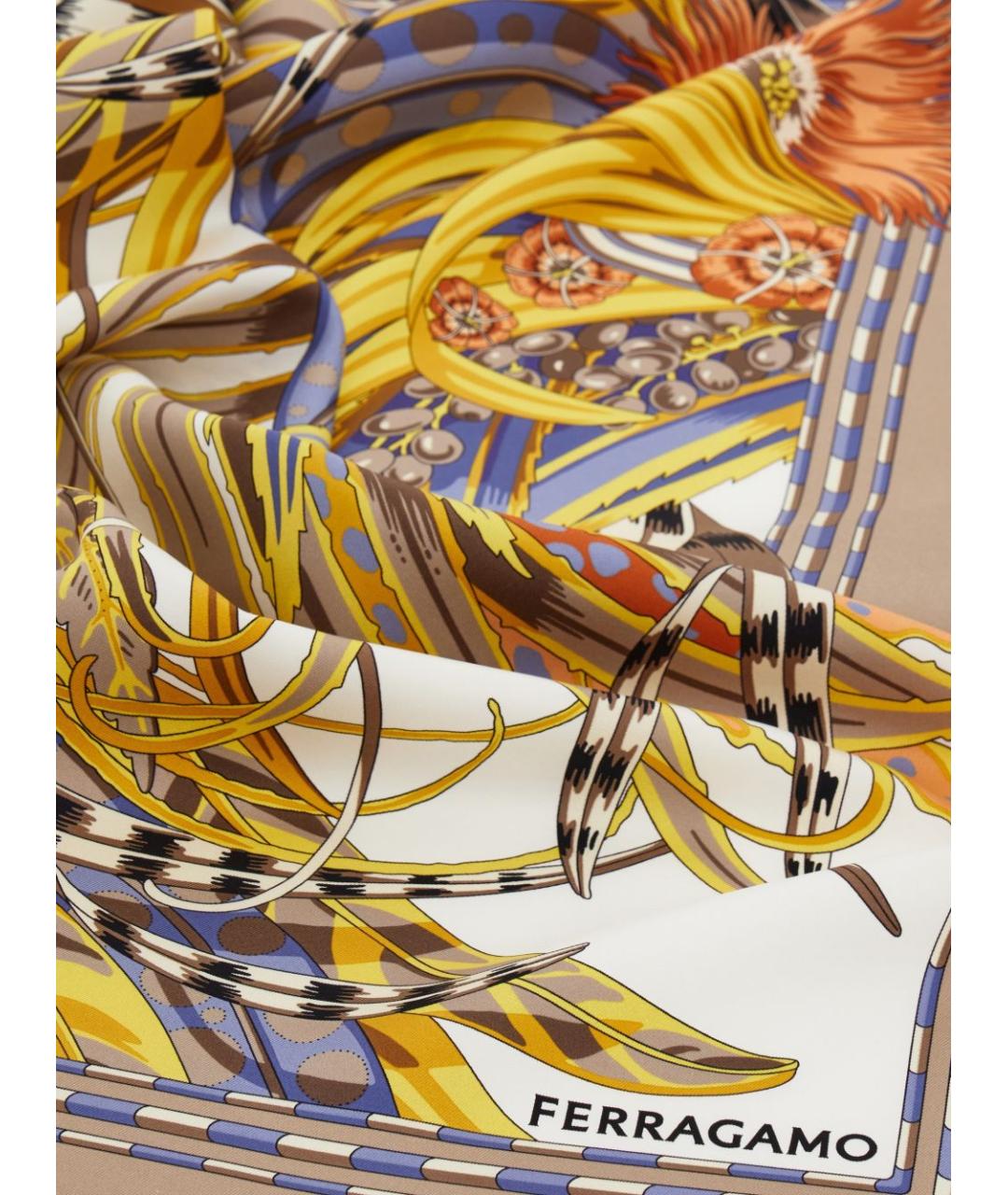 FERRAGAMO Мульти шелковый платок, фото 3