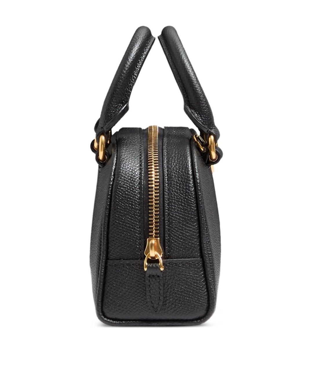 VALENTINO Черная кожаная сумка тоут, фото 5