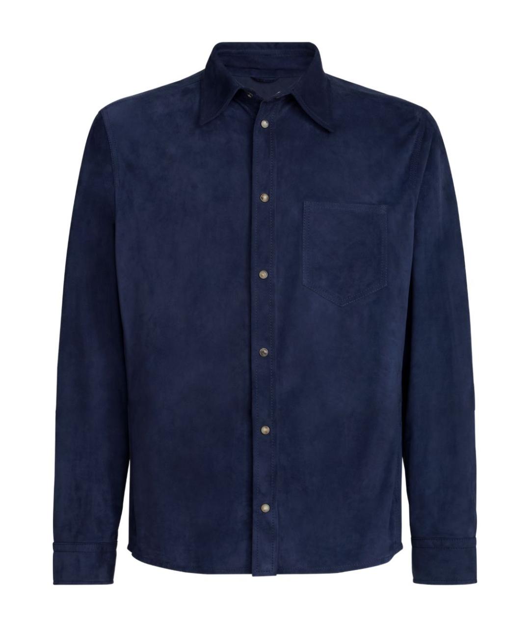 BRUNELLO CUCINELLI Синяя кэжуал рубашка, фото 1