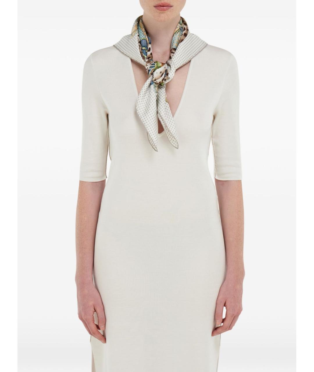 FERRAGAMO Зеленый шелковый платок, фото 4