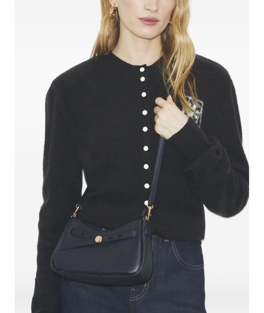 TORY BURCH Черная кожаная сумка через плечо, фото 2