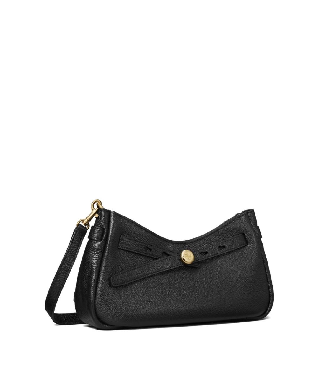 TORY BURCH Черная кожаная сумка через плечо, фото 4