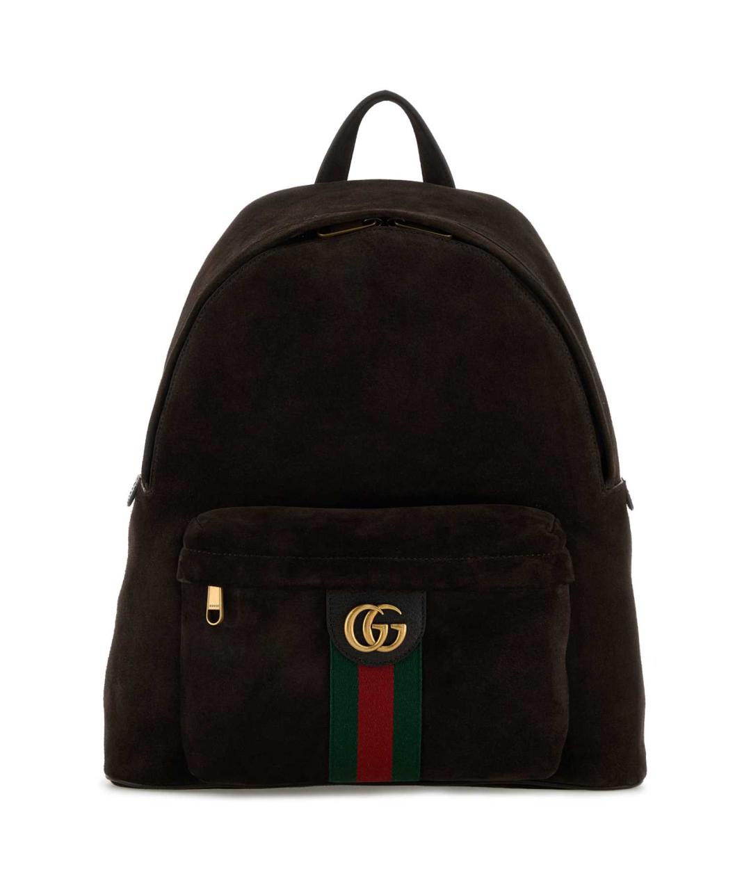 GUCCI Коричневый замшевый рюкзак, фото 1