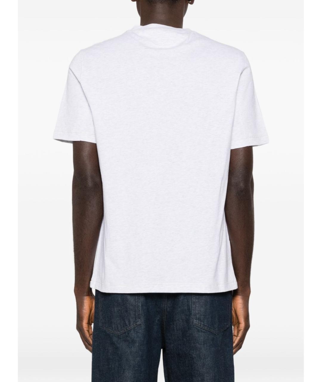 BRUNELLO CUCINELLI Белая хлопковая футболка, фото 3