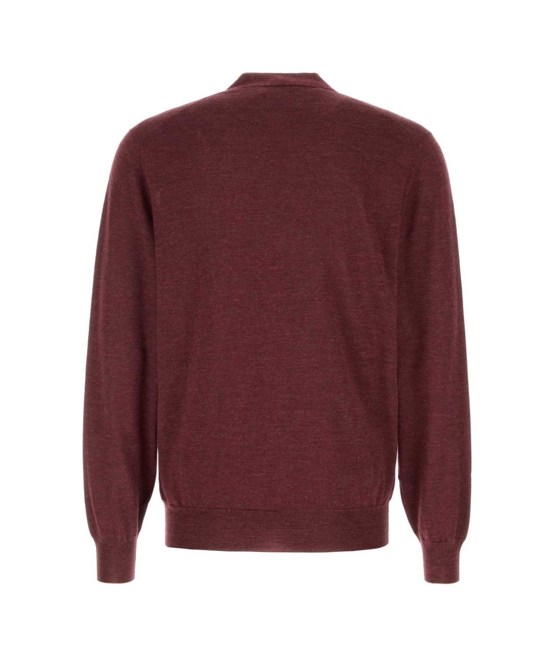 BRUNELLO CUCINELLI Бордовый кашемировый кардиган, фото 2