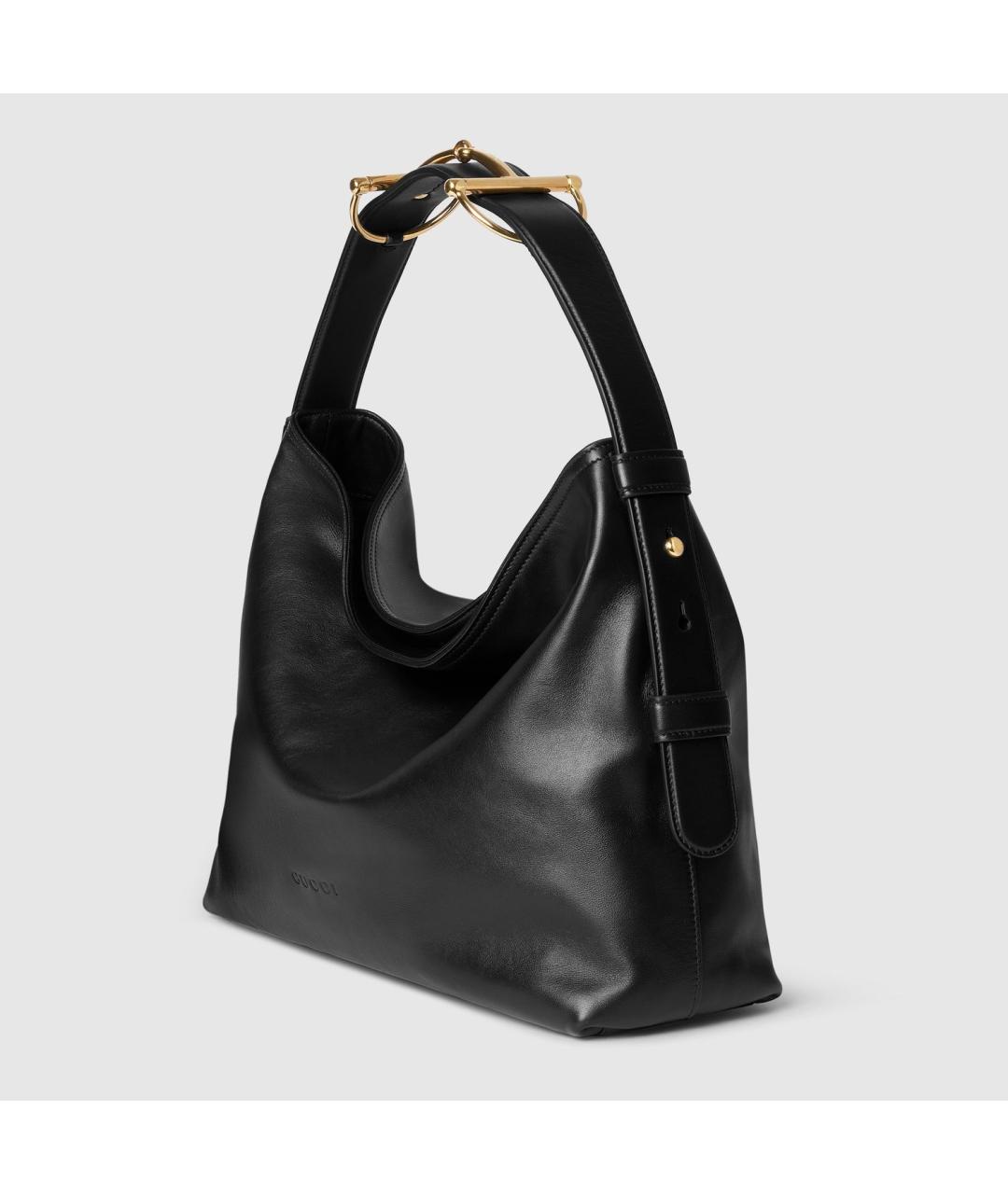 GUCCI Черная кожаная сумка через плечо, фото 2