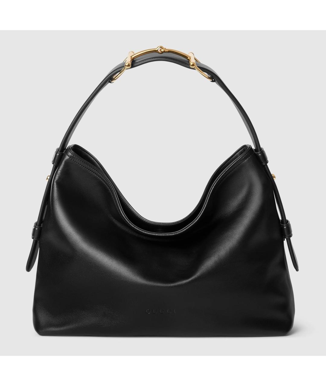 GUCCI Черная кожаная сумка через плечо, фото 5