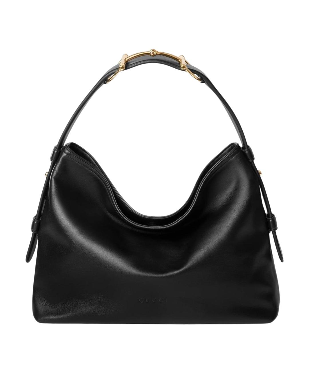 GUCCI Черная кожаная сумка через плечо, фото 1