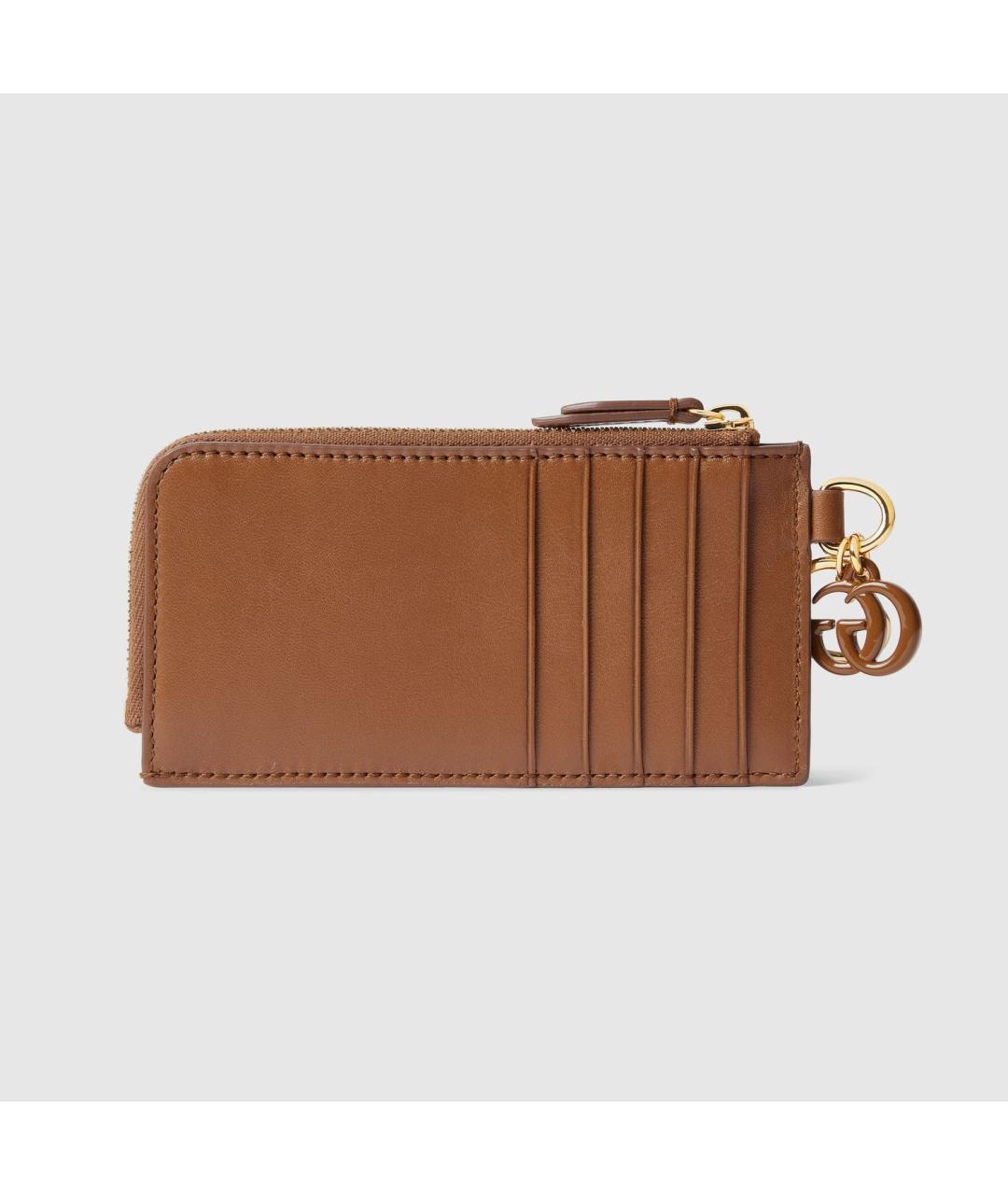 GUCCI Коричневый кожаный кардхолдер, фото 4