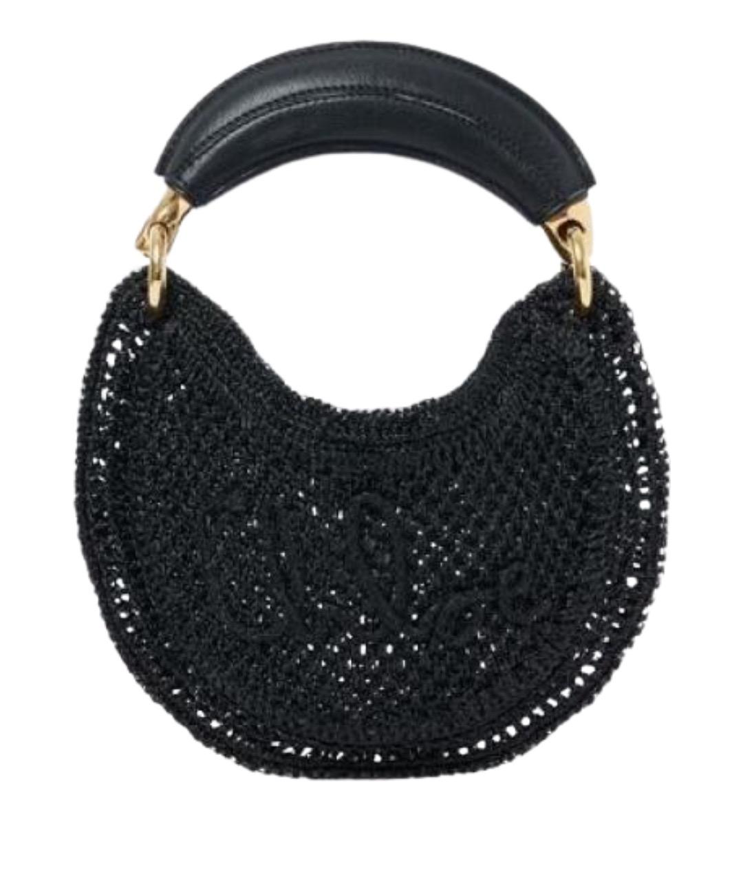CHLOE Черная пелетеная сумка с короткими ручками, фото 1