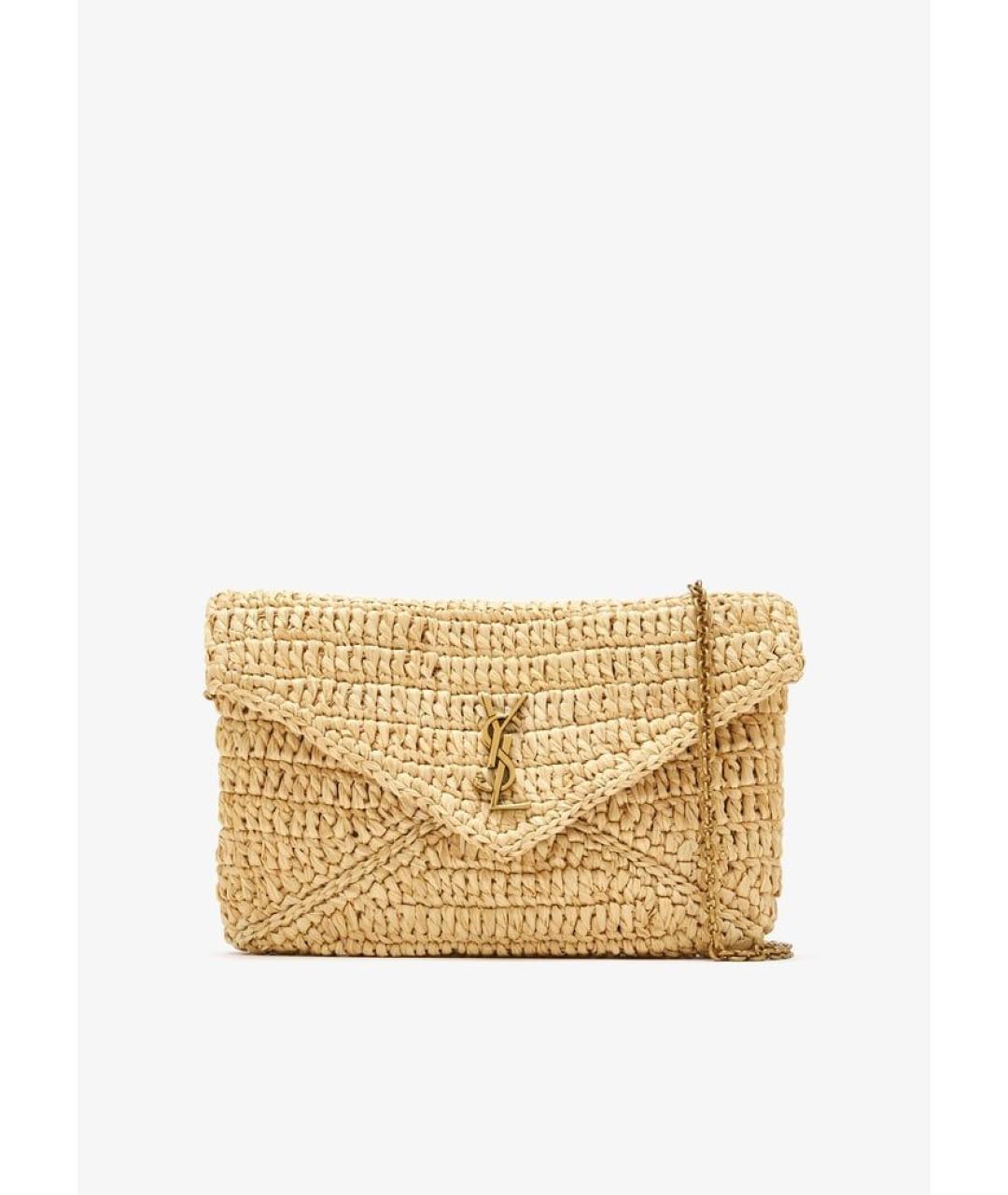 SAINT LAURENT Бежевая сумка через плечо, фото 5