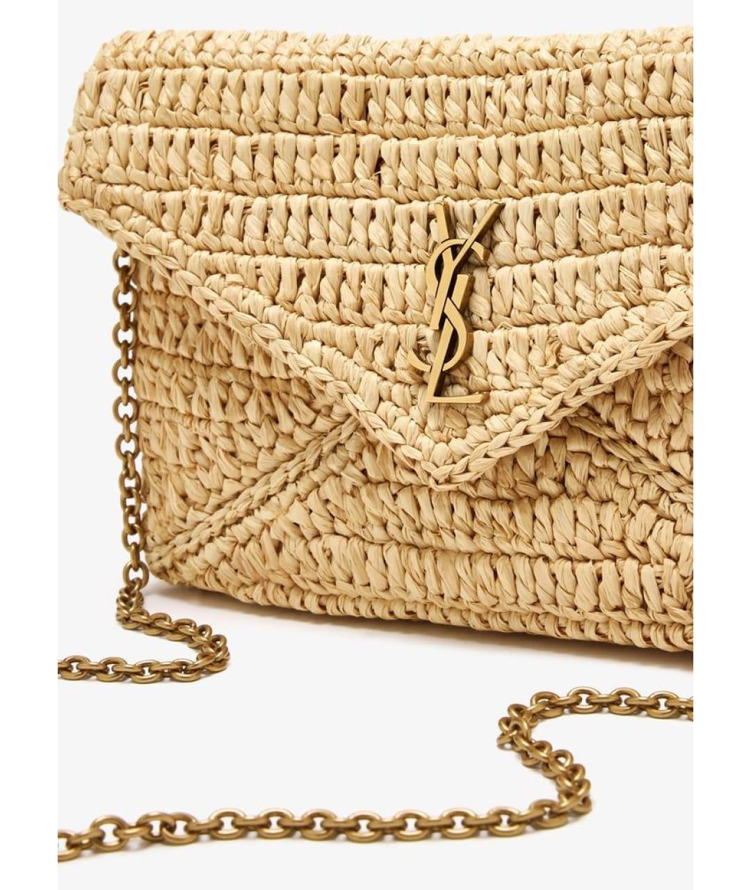 SAINT LAURENT Бежевая сумка через плечо, фото 2
