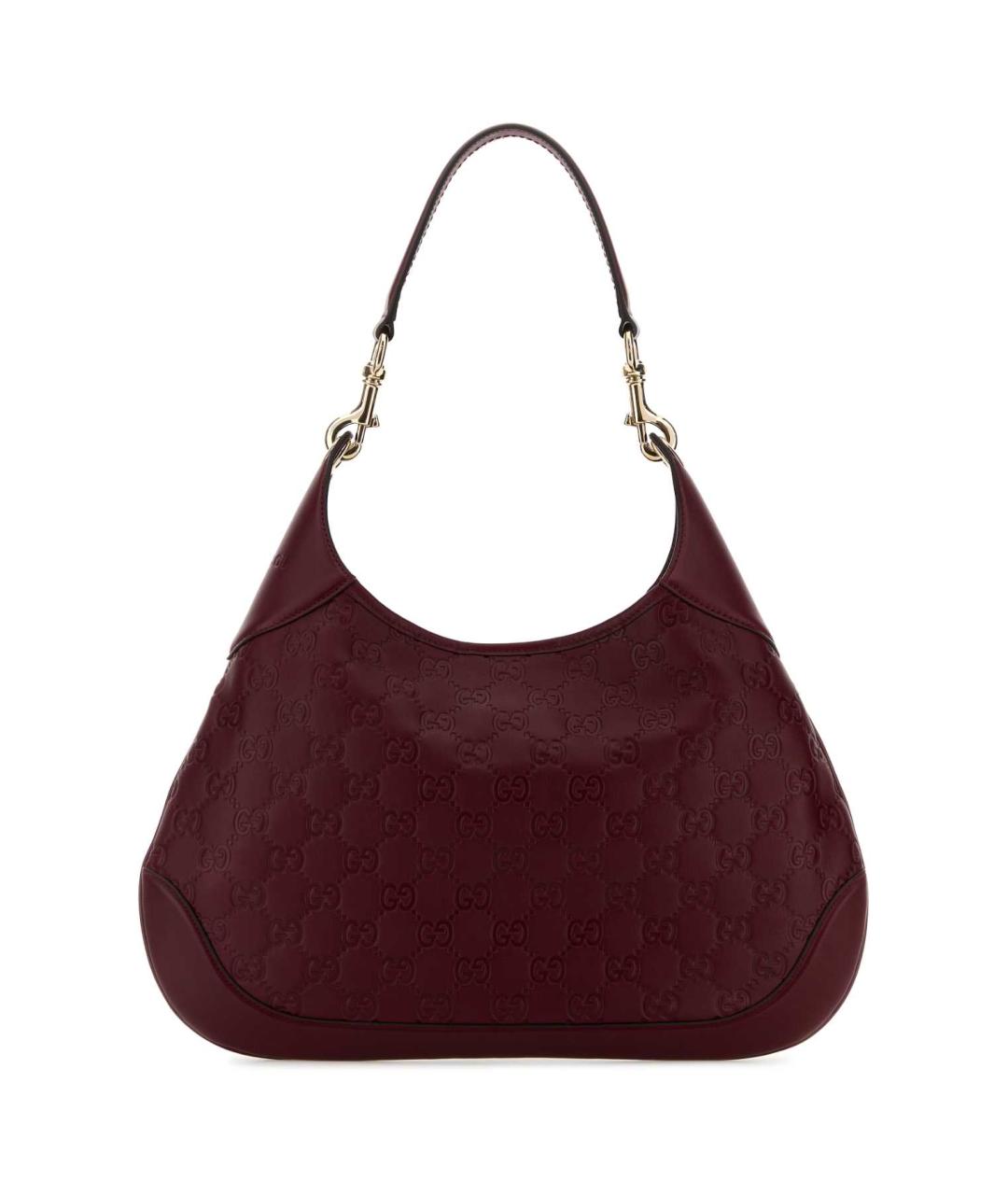 GUCCI Бордовая кожаная сумка через плечо, фото 1