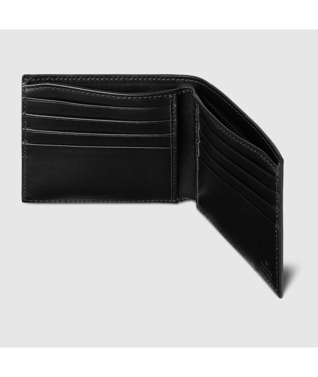 GUCCI Черный кожаный кошелек, фото 4