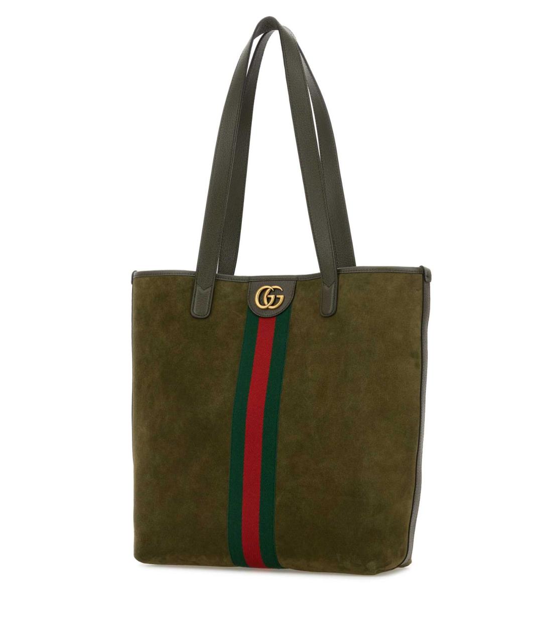 GUCCI Зеленая замшевая сумка тоут, фото 2