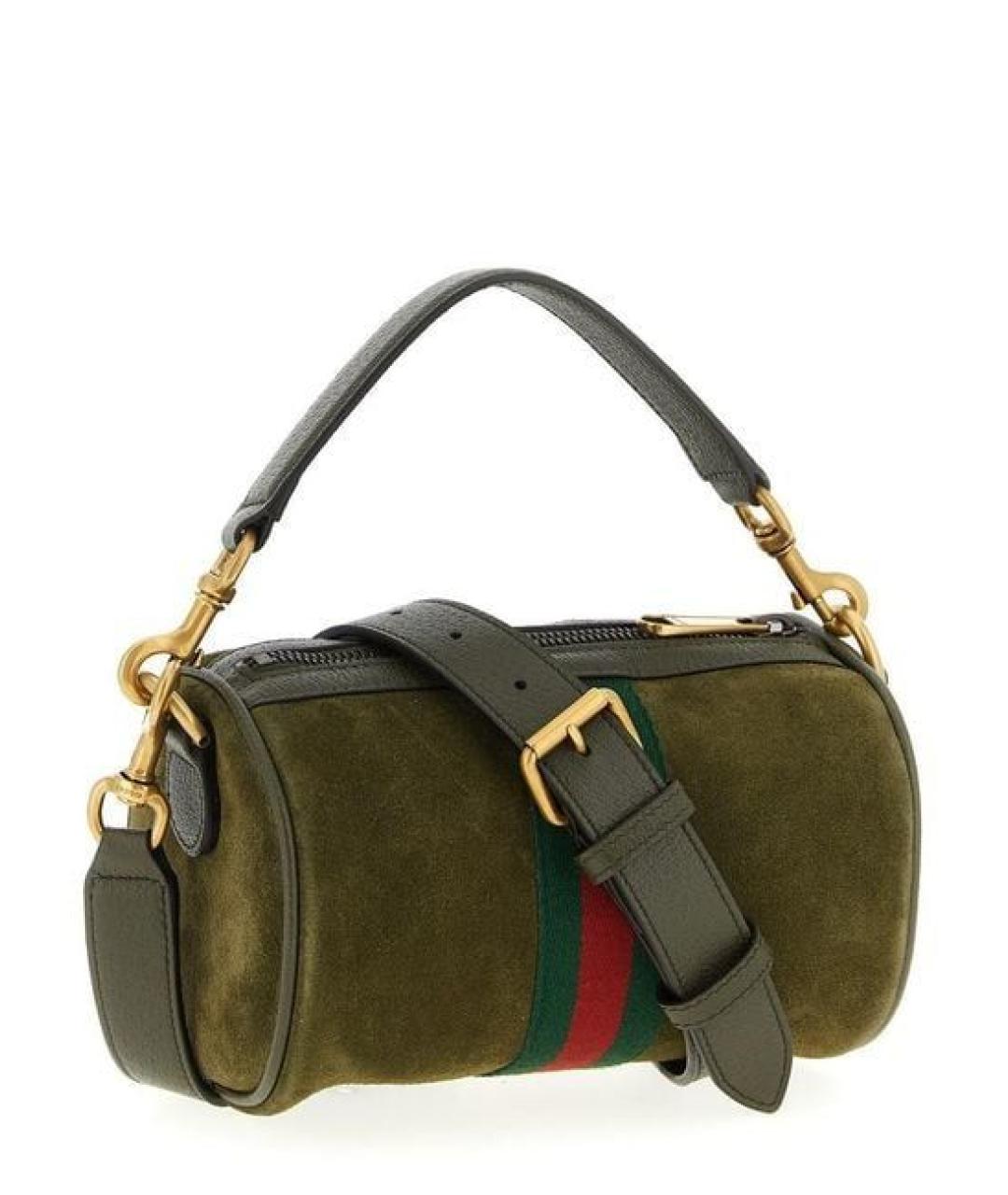 GUCCI Зеленая замшевая сумка на плечо, фото 2