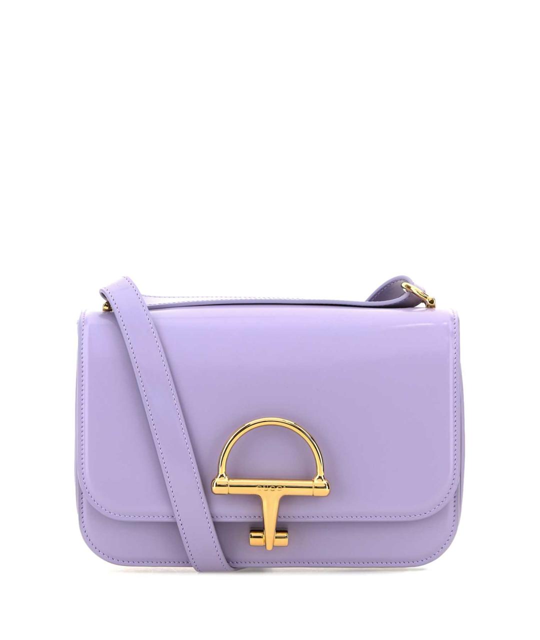 GUCCI Фиолетовая кожаная сумка через плечо, фото 1