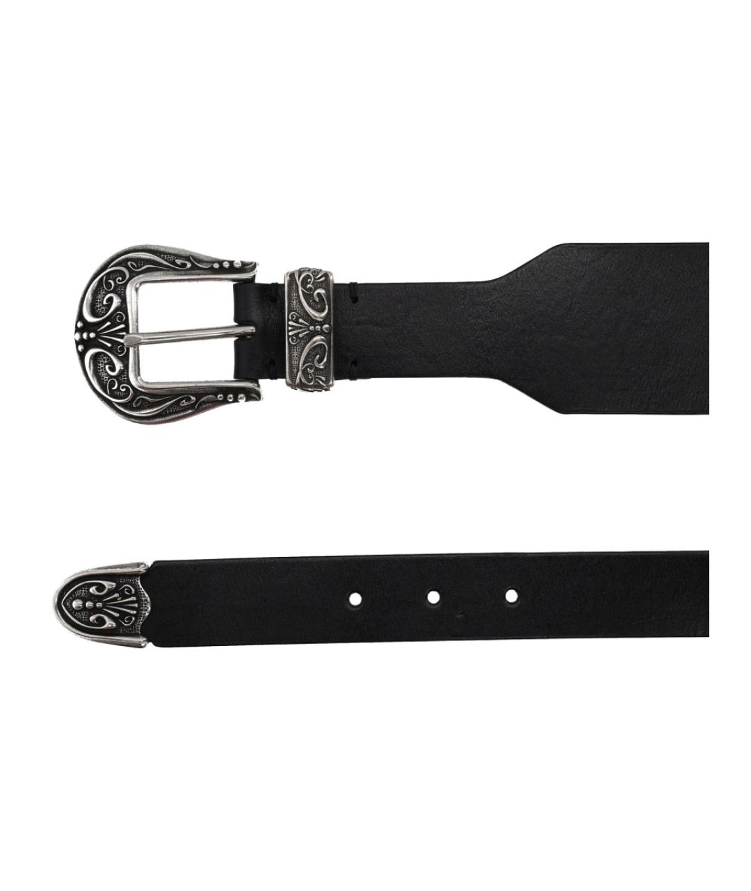 GOLDEN GOOSE DELUXE BRAND Черный кожаный ремень, фото 2