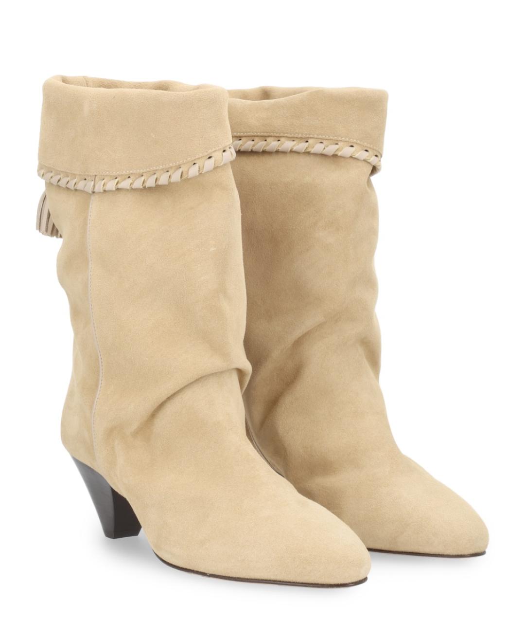 ISABEL MARANT Бежевые замшевые ботинки, фото 2