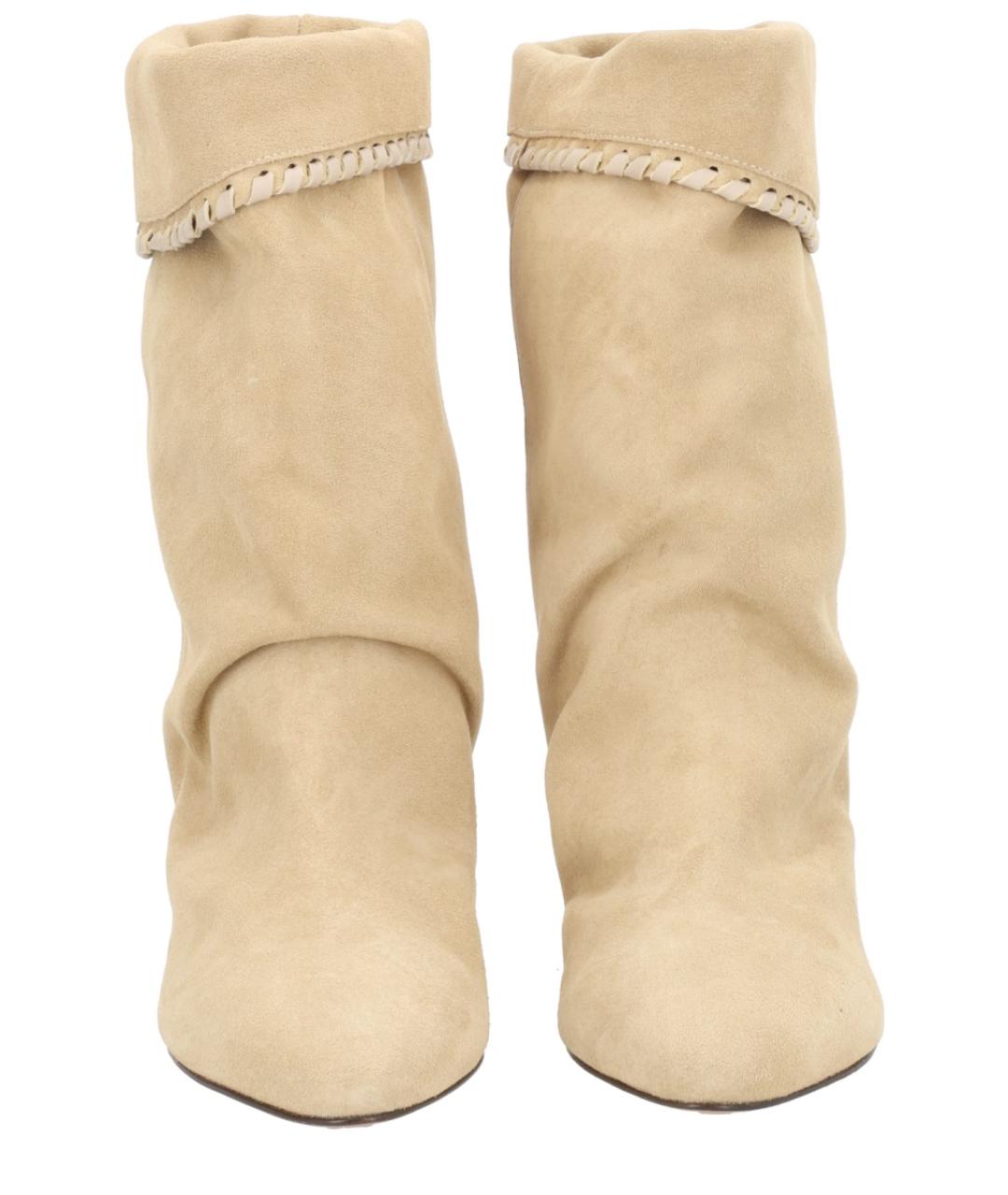 ISABEL MARANT Бежевые замшевые ботинки, фото 4