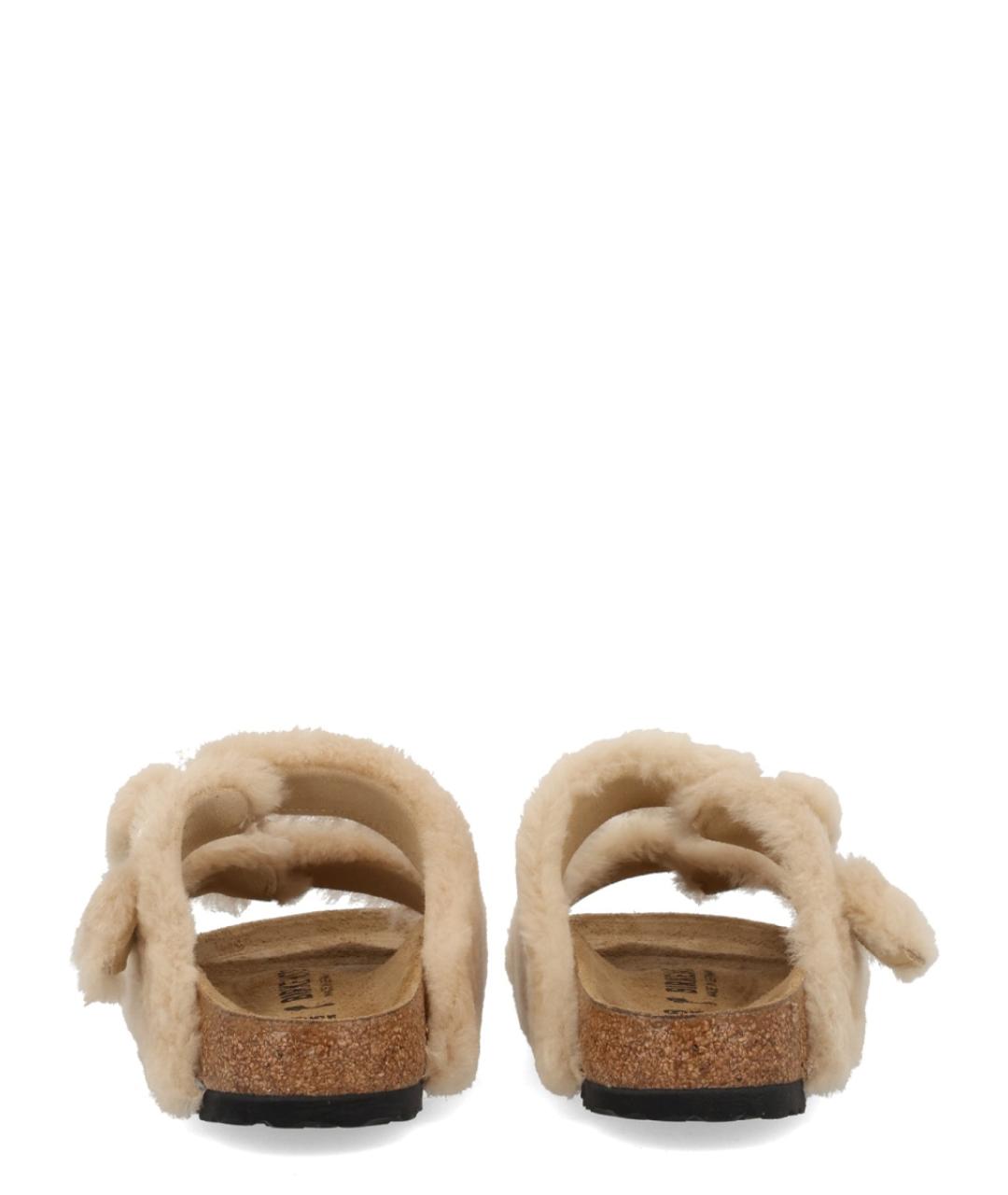 BIRKENSTOCK Бежевые кожаные сандалии, фото 3