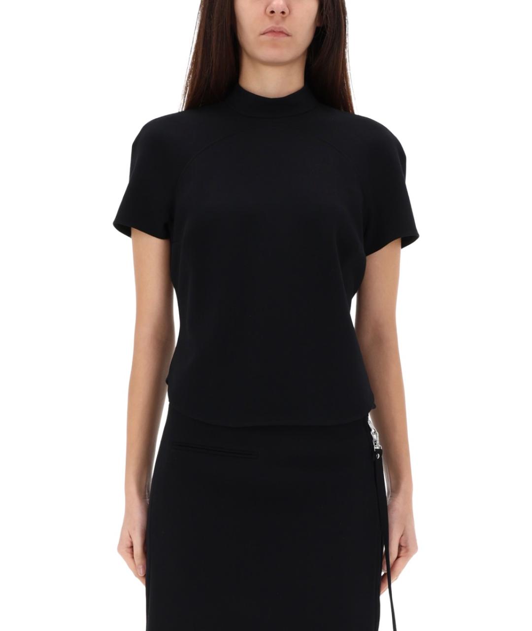 COURREGES Черная полиэстеровая футболка, фото 3