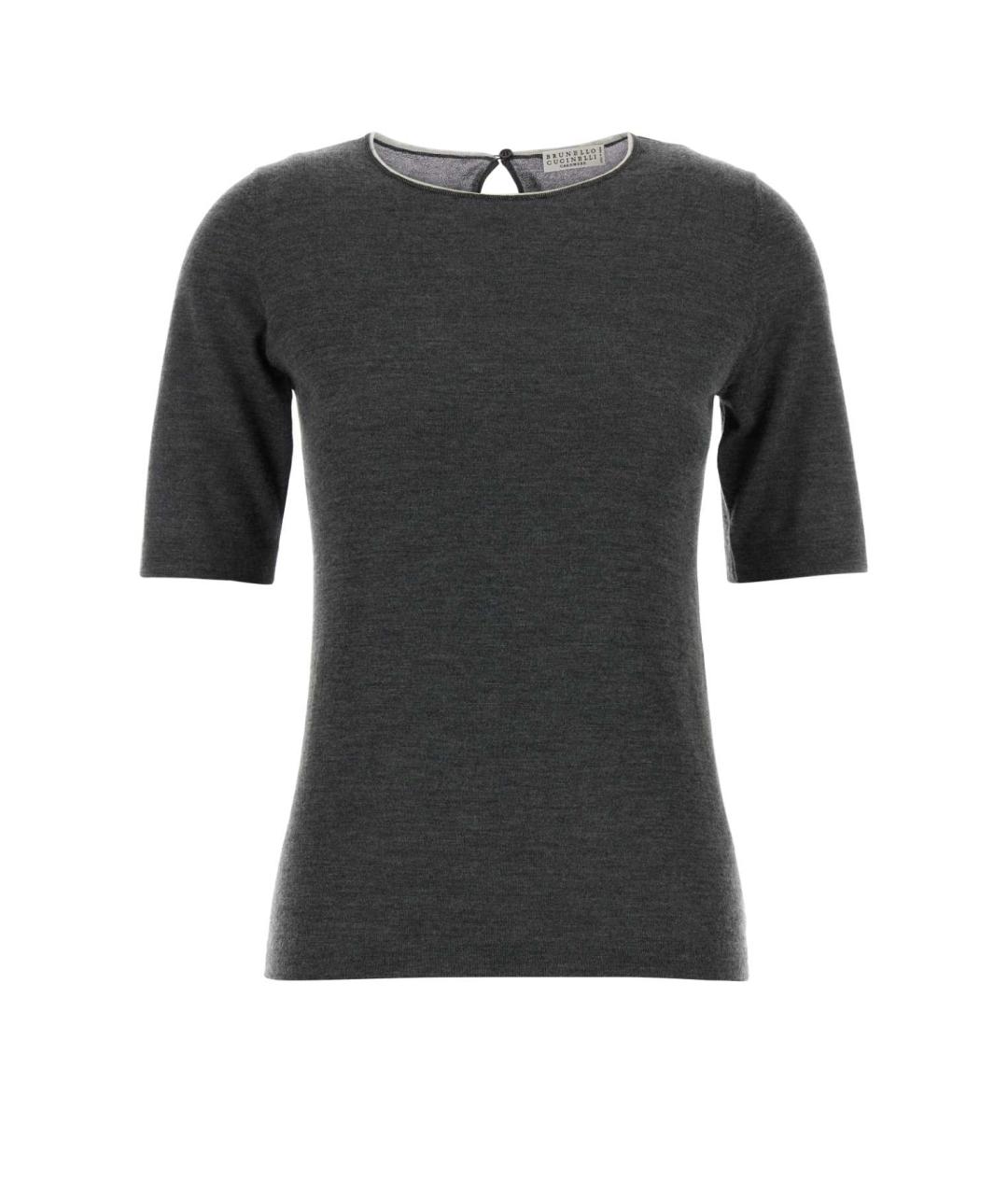 BRUNELLO CUCINELLI Серый кашемировый джемпер / свитер, фото 1