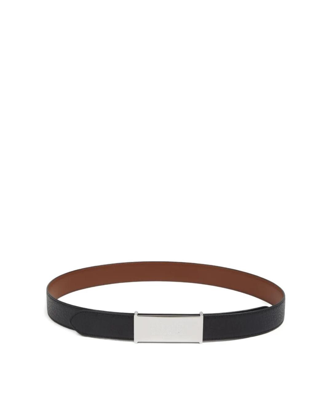 MAISON MARGIELA Черный кожаный ремень, фото 1