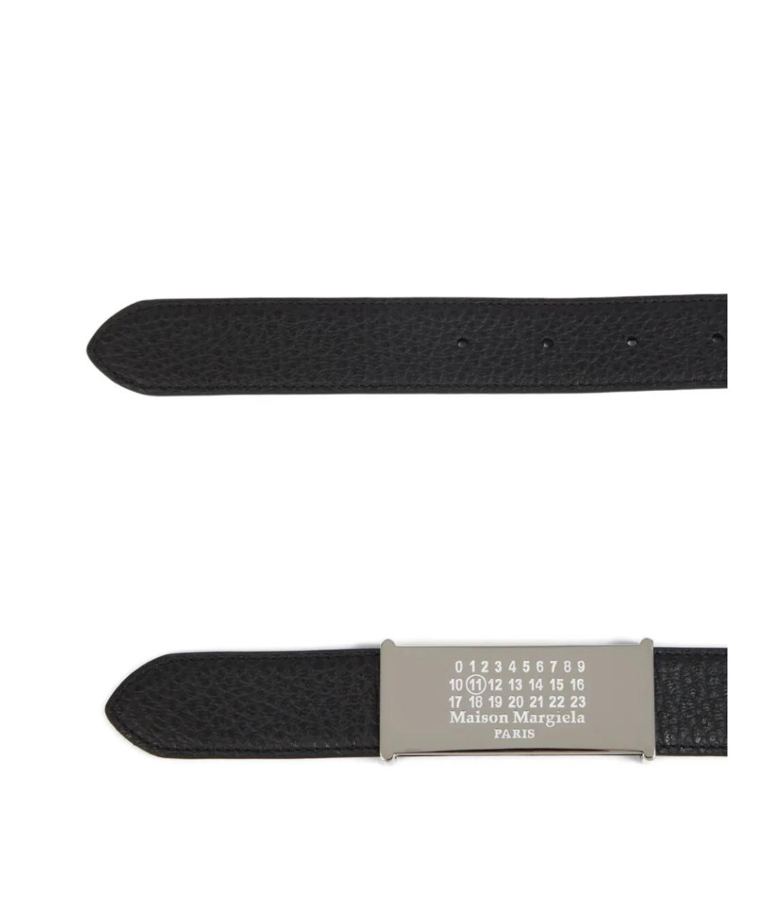 MAISON MARGIELA Черный кожаный ремень, фото 3