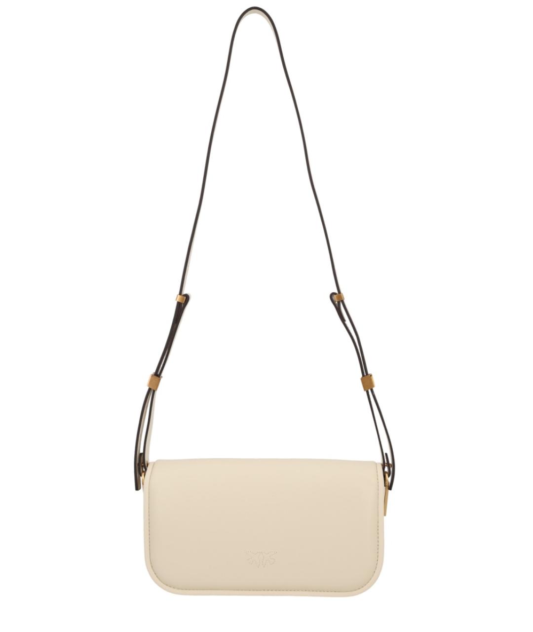 PINKO Белая кожаная сумка через плечо, фото 2