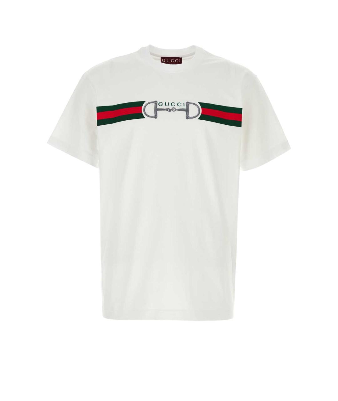 GUCCI Белая хлопковая футболка, фото 1