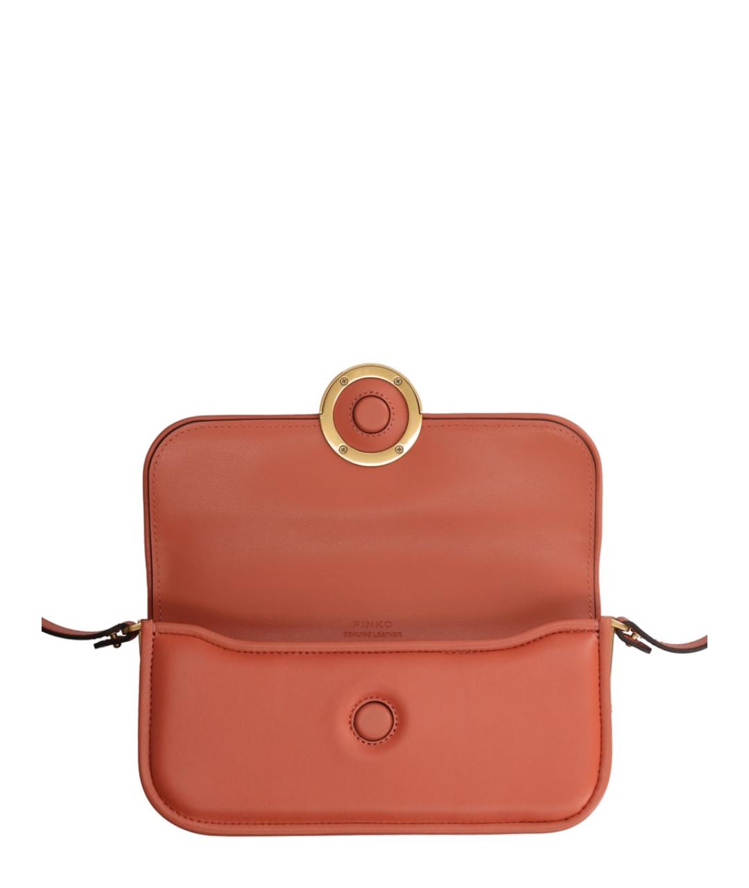 PINKO Коричневая кожаная сумка через плечо, фото 3